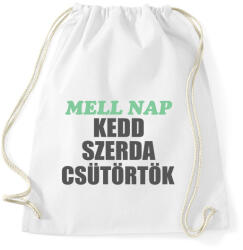 printfashion Mellnap - Sportzsák, Tornazsák - Fehér (2418427)