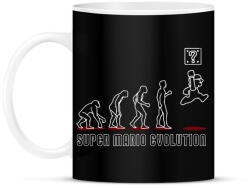 printfashion Super Mario evolúció - Bögre - Fekete (793234)