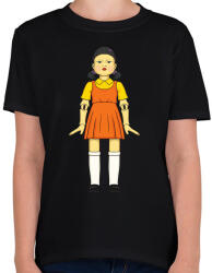 printfashion Első játék - Squid Game - Gyerek póló - Fekete (5478313)