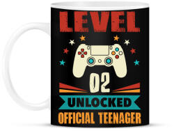 printfashion 2 éves gamer - Bögre - Fekete (1447637)