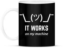 printfashion Az én gépemen működik - Bögre - Fekete (1795126)