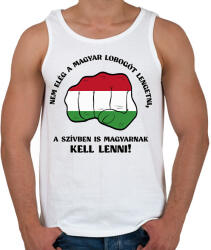 printfashion Magyarnak kell lenni! - Férfi atléta - Fehér (7415915)