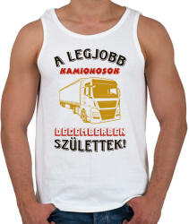 printfashion Kamionos szülinapja színes - Férfi atléta - Fehér (5695278)