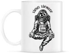 printfashion Bárhol bármikor- Meditáló űrhajós - Bögre - Fehér (6875476)