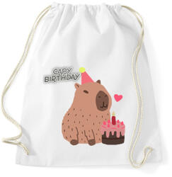 printfashion Capy bday - Sportzsák, Tornazsák - Fehér (14135103)