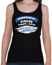 printfashion Szabadnapos pincér - Női atléta - Fekete (9431993)