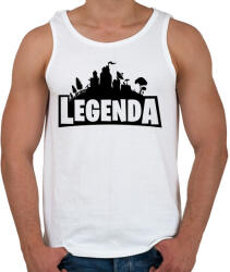printfashion Legenda - Fortnite Style (Fekete) - Férfi atléta - Fehér (1546350)