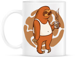 printfashion Lajhár kávéval - Bögre - Fehér (11965429)