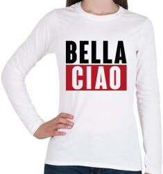 printfashion BELLA CIAO - fekete-piros - Női hosszú ujjú póló - Fehér (5355058)