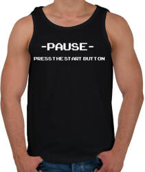 printfashion Press the Start button - Férfi atléta - Fekete (1221340)