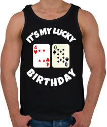 printfashion 40 POKER SZÜLINAP - Férfi atléta - Fekete (9832723)