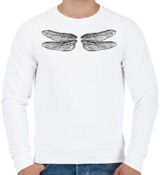 printfashion Szitakötőszárny (fekete-fehér) - Férfi pulóver - Fehér (15471364)