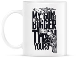 printfashion My Gun is BIGGER than yours - Bögre - Fehér (1786148)