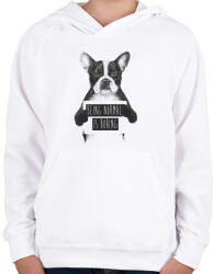 printfashion Being normal is boring - Gyerek kapucnis pulóver - Fehér (246199)