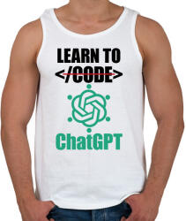 printfashion Learn to ChatGPT - Férfi atléta - Fehér (14581594)