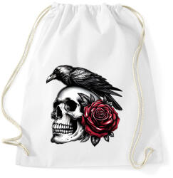 printfashion Halálfej - Sportzsák, Tornazsák - Fehér (15165301)
