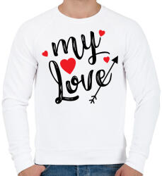 printfashion Szerelmem - Férfi pulóver - Fehér (6061838)
