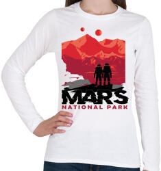 printfashion Mars nemzeti park - national park - Női hosszú ujjú póló - Fehér (5620563)