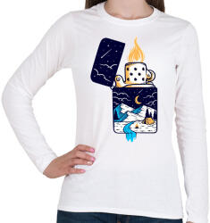 printfashion Gyújtó - Női hosszú ujjú póló - Fehér (5191771)
