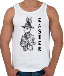 printfashion Easter - Elegáns nyúl - Férfi atléta - Fehér (6332914)