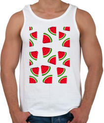 printfashion Görögdinnye - Férfi atléta - Fehér (2586173)