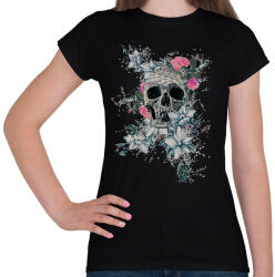 printfashion tavaszikoponya - Női póló - Fekete (7318963)