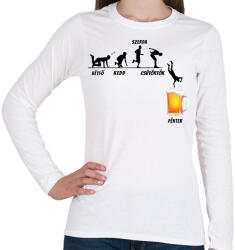 printfashion Sör hét - Női hosszú ujjú póló - Fehér (12414148)