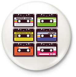 printfashion Kazetták - Kitűző, hűtőmágnes - Fehér (14705805)