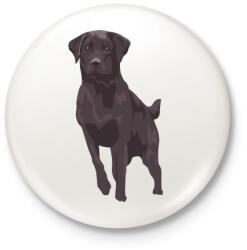 printfashion Labrador - Kitűző, hűtőmágnes - Fehér (12072268)