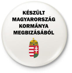 printfashion Készült. . . - Kitűző, hűtőmágnes - Fehér (15671501)