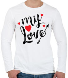 printfashion Szerelmem - Férfi hosszú ujjú póló - Fehér (6061817)