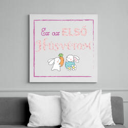 printfashion Ez az első húsvétom - lány - Vászonkép - Fehér (6640833)