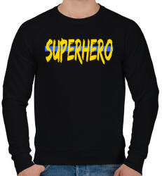printfashion SUPERHERO - Férfi pulóver - Fekete (397304)