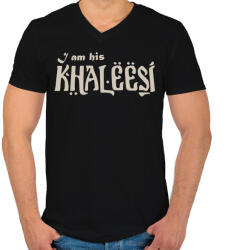 printfashion Khaleesi páros póló - Férfi V-nyakú póló - Fekete (2195060)