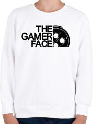 printfashion Gamer Face - Gyerek pulóver - Fehér (311001)