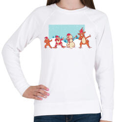 printfashion Karácsonyi dab - Női pulóver - Fehér (5639008)