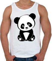 printfashion Panda - Férfi atléta - Fehér (13862371)