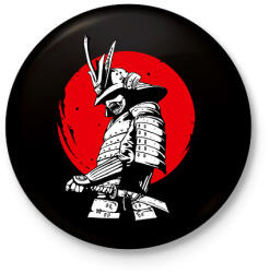 printfashion Szamuráj - Kitűző, hűtőmágnes - Fekete (13772468)