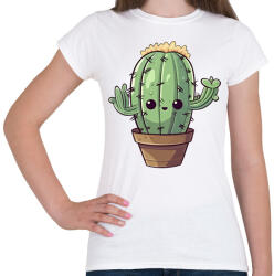printfashion Aranyos kaktusz - Női póló - Fehér (16075909)