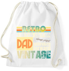 printfashion retro dad - Sportzsák, Tornazsák - Fehér (6134429)