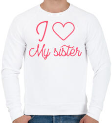 printfashion I love my sister - Férfi pulóver - Fehér (10645808)