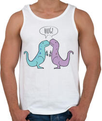 printfashion Dínó ölelés - Férfi atléta - Fehér (11678427)