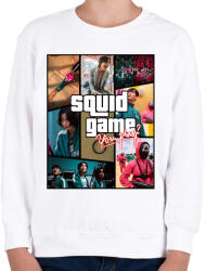 printfashion Squid Game GTA - Gyerek pulóver - Fehér (5445110)