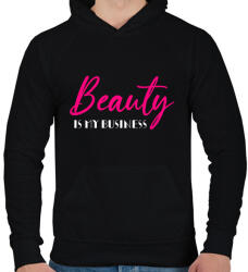printfashion Beauty is my business - Férfi kapucnis pulóver - Fekete (10971353)