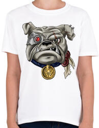 printfashion Terminator Bulldog - Gyerek póló - Fehér (2278089)