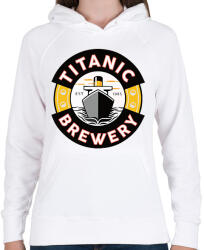 printfashion Titanic brewery - Női kapucnis pulóver - Fehér (14896060)