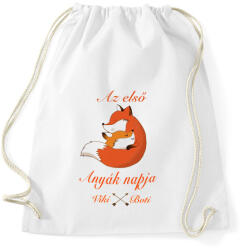 printfashion Az első anyák napja! [egyedi névvel] - Sportzsák, Tornazsák - Fehér (4806148)