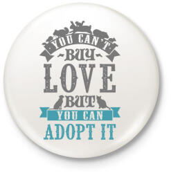 printfashion Örökbefogadás - Kitűző, hűtőmágnes - Fehér (13353483)