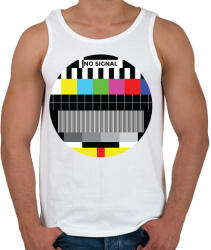 printfashion No signal - Férfi atléta - Fehér (4043842)