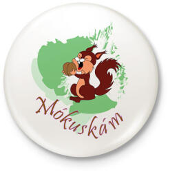 printfashion Mókuskám - Kitűző, hűtőmágnes - Fehér (13909193)